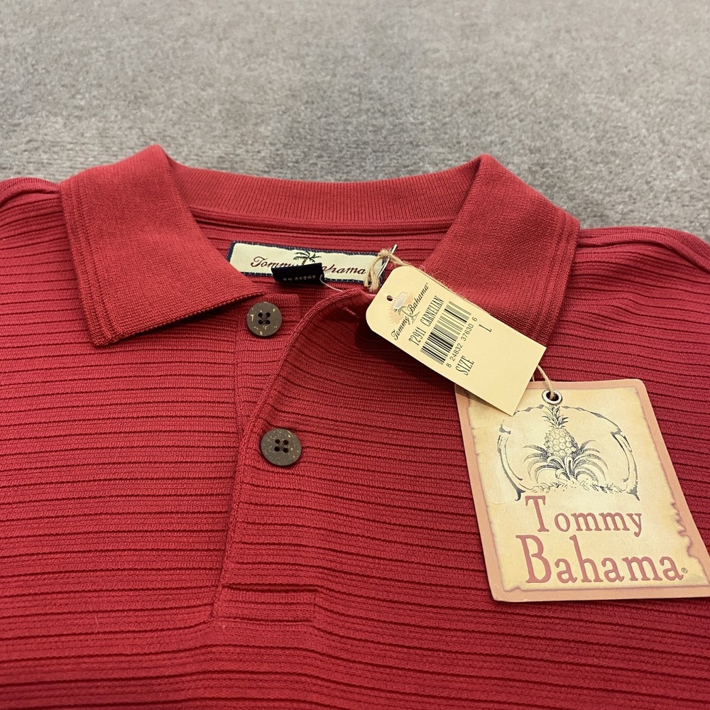 Tommy Bahama Rich Red Polo Shirt - Picture 2 of 9